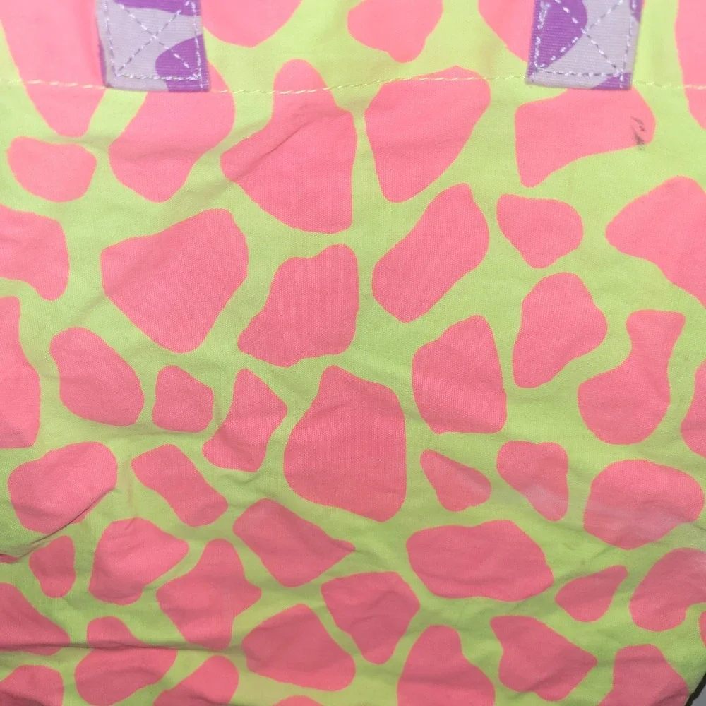 Justice Giraffe Totes Adorbs‎ Tote Bag Pink Yellow Purple Glitter y2k girl core